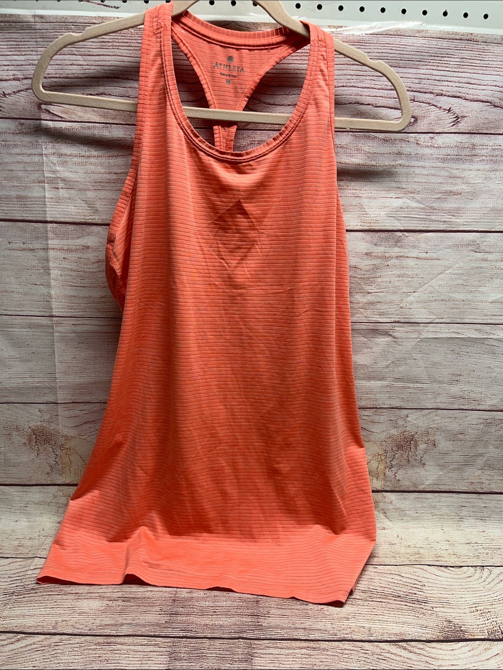 Athleta Coral-Orange Racerback Tank Top